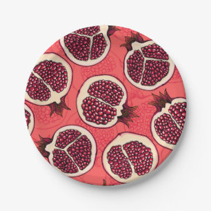 Pomegranate slices 2 paper plate
