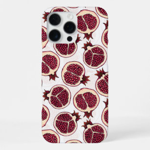 Pomegranate slices on white iPhone 16 pro max case