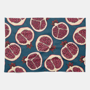 Pomegranate slices tea towel