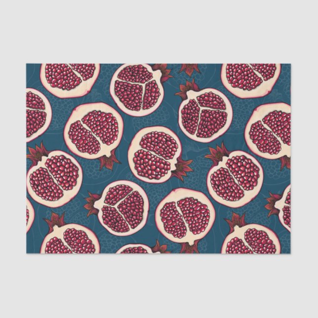 Pomegranate slices tissue paper (Front)