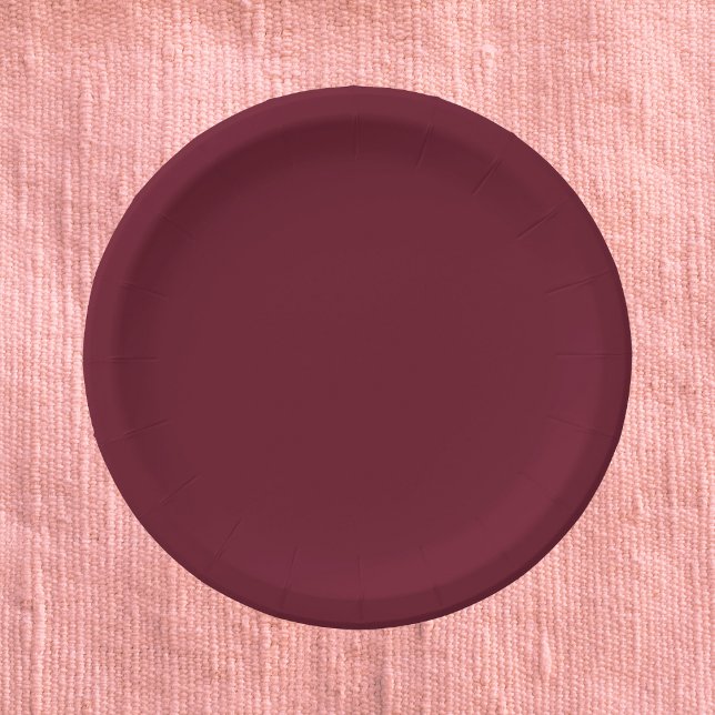 Pomegranate Solid Colour Paper Plate (Creator Uploaded)
