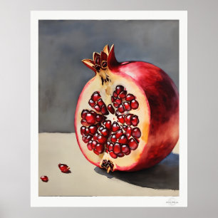 Pomegranate Still Life Poster