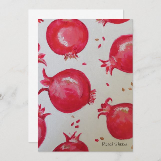 Pomegranate Thank You Card (Front/Back)