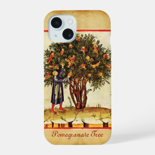 POMEGRANATE TREE ANTIQUE PARCHMENT iPhone 15 CASE
