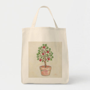 Pomegranate Tree grocery bag
