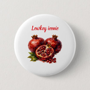 Pomegranate Trendy Viral Stylo Aesthetic Elegant  6 Cm Round Badge
