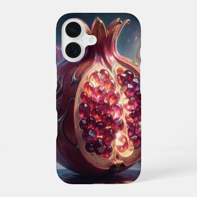 Pomegranate – Valuable Fruit for Health iPhone 16 Case (Back)