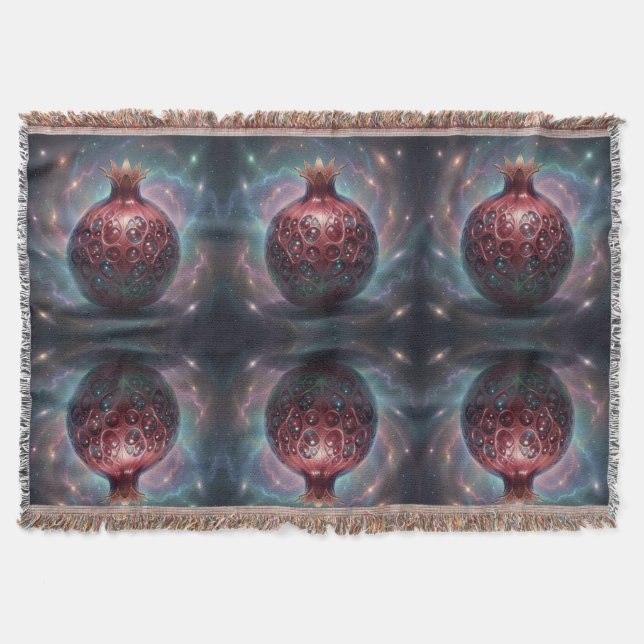 Pomegranate – Valuable Fruit for Health Throw Blanket (Front)