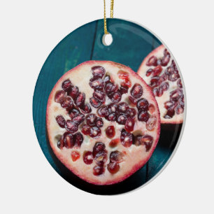 Pomegranate Vegan Fruit Gourmet Foodie Souvenir Ceramic Tree Decoration