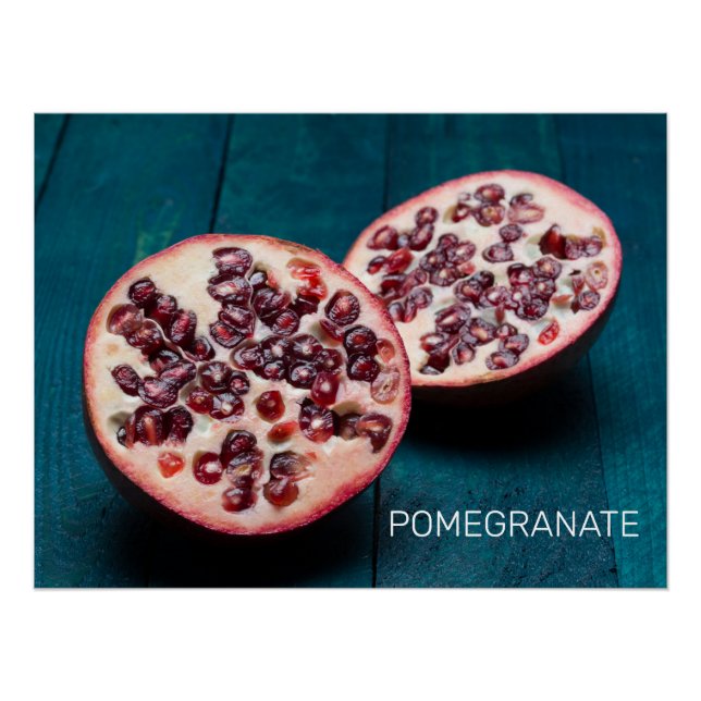 Pomegranate Vegan Fruit Gourmet Foodie Souvenir Poster (Front)