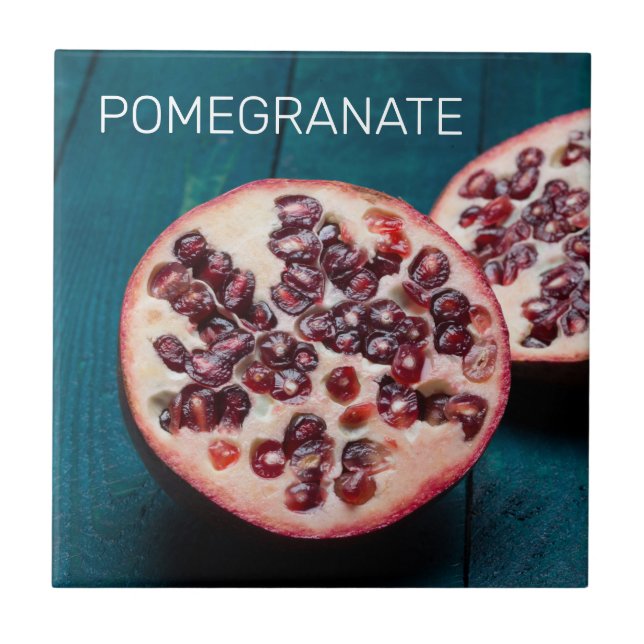 Pomegranate Vegan Fruit Gourmet Foodie Souvenir Tile (Front)