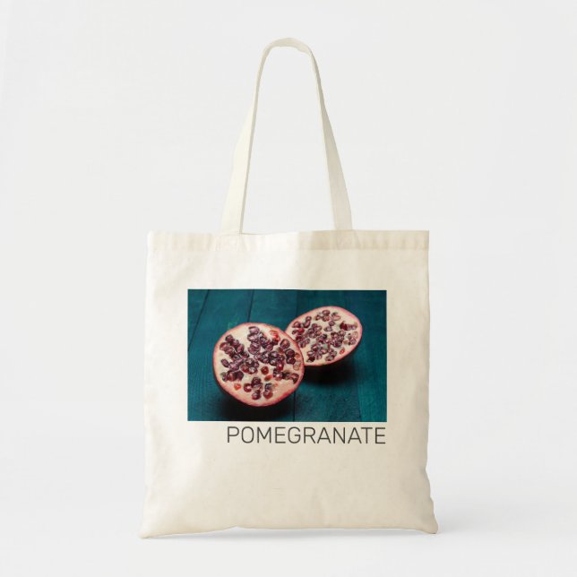 Pomegranate Vegan Fruit Gourmet Foodie Souvenir Tote Bag (Front)