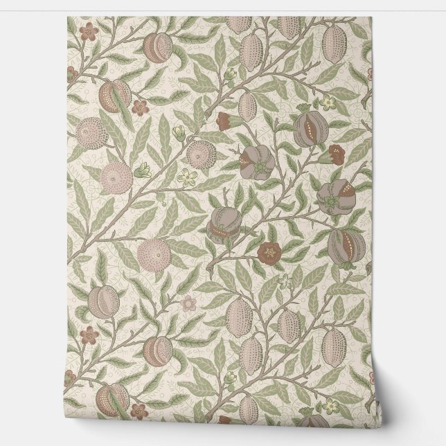 Pomegranate William Morris sepia  Wallpaper (Unrolling)