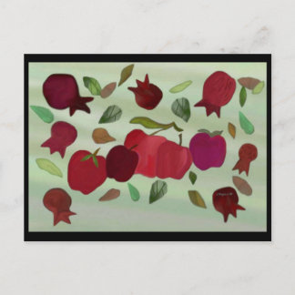 Pomegranates and Apples Sweet Year Postcard