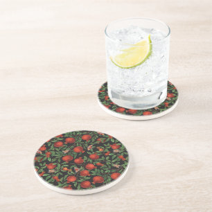 Pomegranates and Bella Moths  Coaster