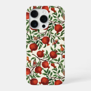 Pomegranates and Bella Moths on off white iPhone 16 Pro Case