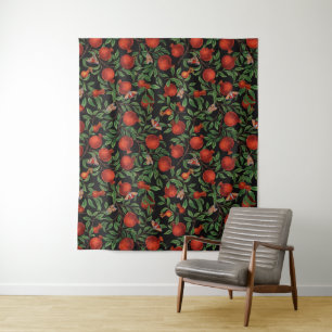 Pomegranates and Bella Moths Tapestry