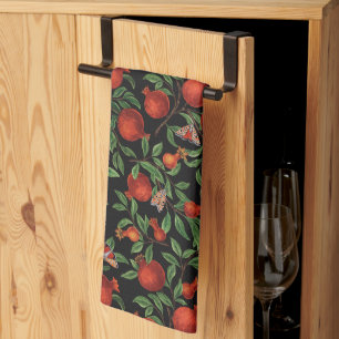 Pomegranates and Bella Moths Tea Towel