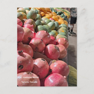 Pomegranates and mangos St Lawrence market Postcard