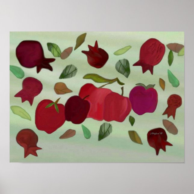 Pomegranates & Apples Sweet Year Print (Front)