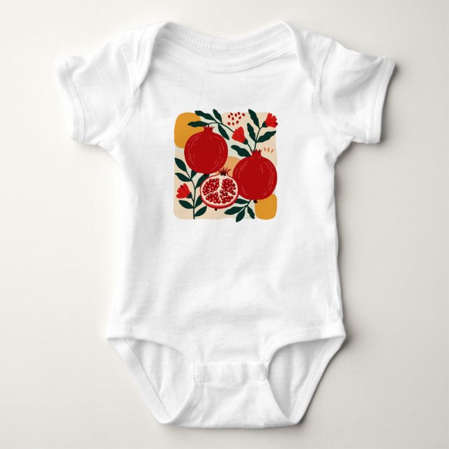 Pomegranates Baby Bodysuit (Front)