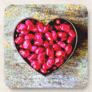"Pomegranates Heart Fruit" Cute Photo. Buy Now Coaster