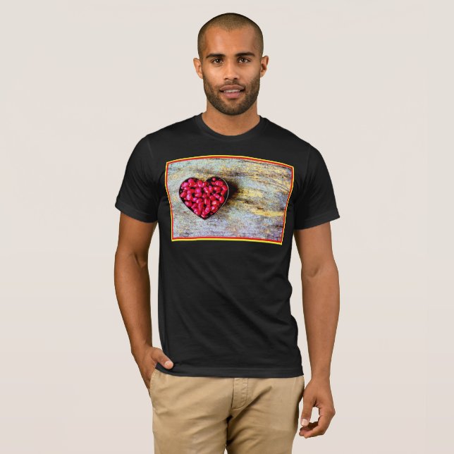 "Pomegranates Heart Fruit" Cute Photo. Buy Now T-Shirt (Front Full)