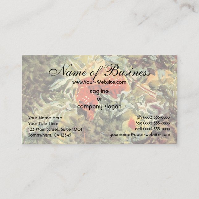 Pomegranates II by John Singer Sargent Business Card (Front)