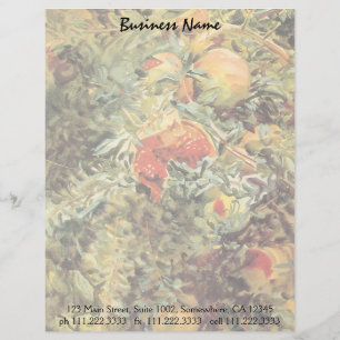 Pomegranates II by John Singer Sargent Letterhead Design