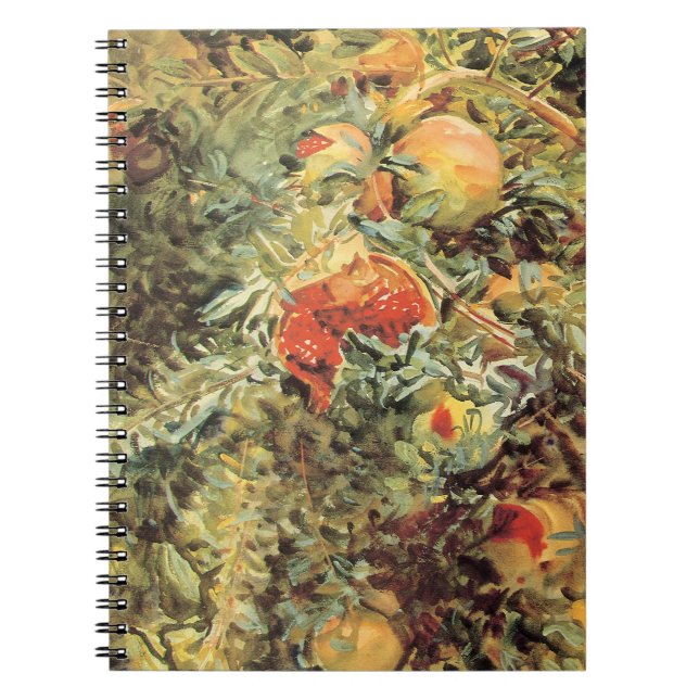 Pomegranates II by John Singer Sargent Spiral Notebook (Front)