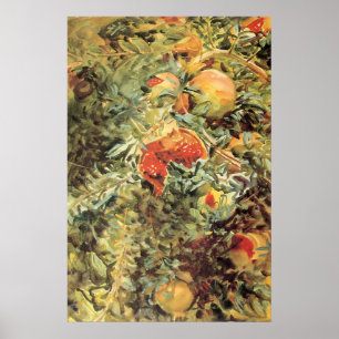 Pomegranates II by Sargent, Vintage Garden Art Poster