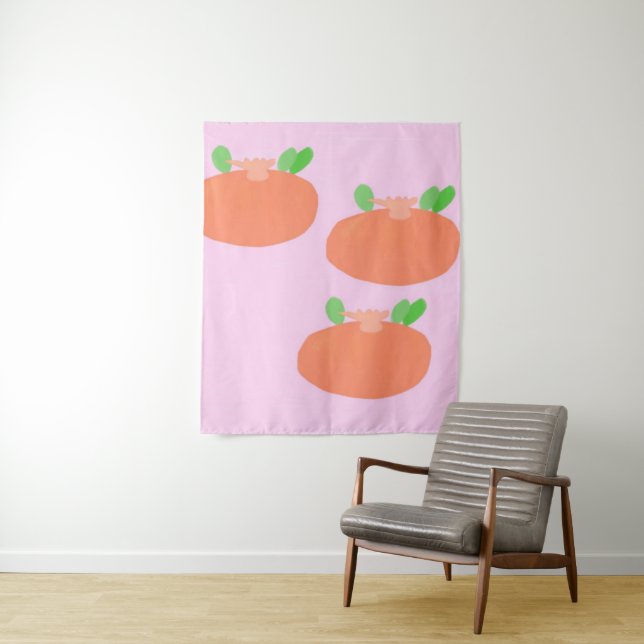 pomegranates paintng art tapestry (In Situ)