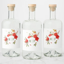 Pomegranates watercolor theme Bright colors