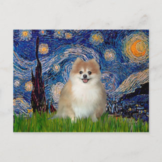 Pomeranian 1 - Starry Night Postcard