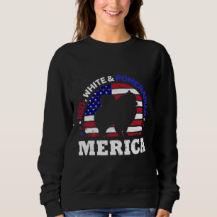 Pomeranian 4th Of July American Flag Sweatshirt