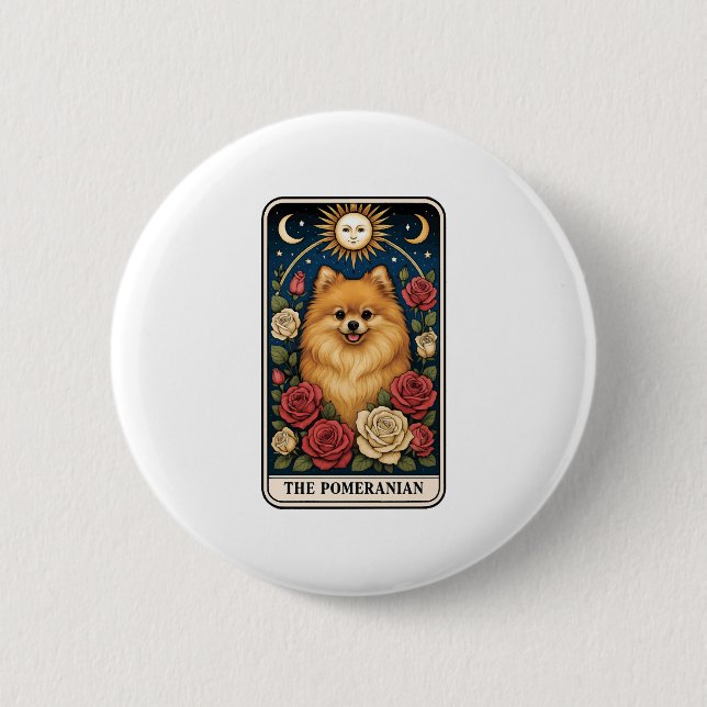 Pomeranian 6 Cm Round Badge (Front)