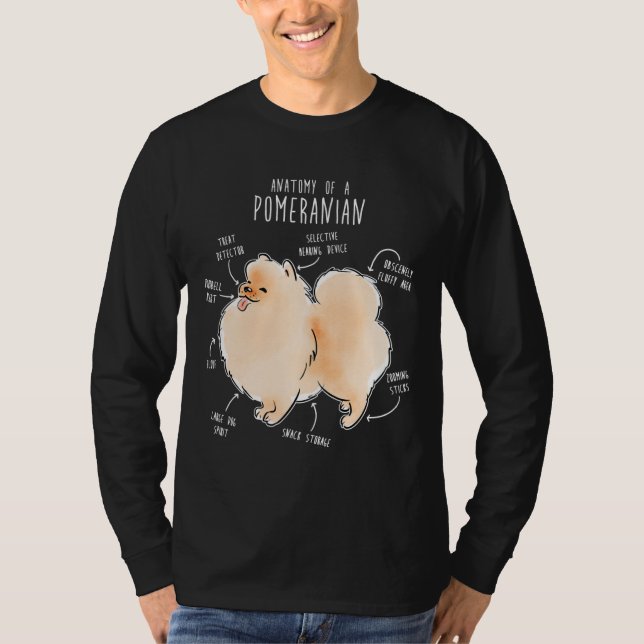 Pomeranian Anatomy T-Shirt (Front)