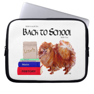 Pomeranian Back to School Laptop Sleeve