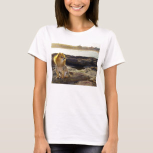 Pomeranian Beach T-Shirt
