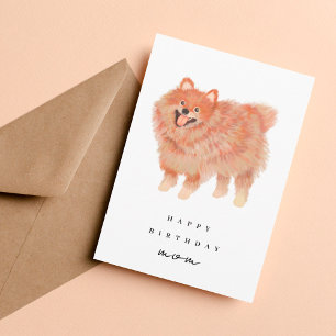 Pomeranian Birthday Card