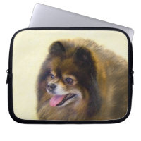 Pomeranian Black and Tan Painting Original Dog Art