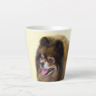 Pomeranian Black and Tan Painting Original Dog Art Latte Mug