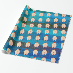 Pomeranian Christmas Happy Holidays Wrapping Paper