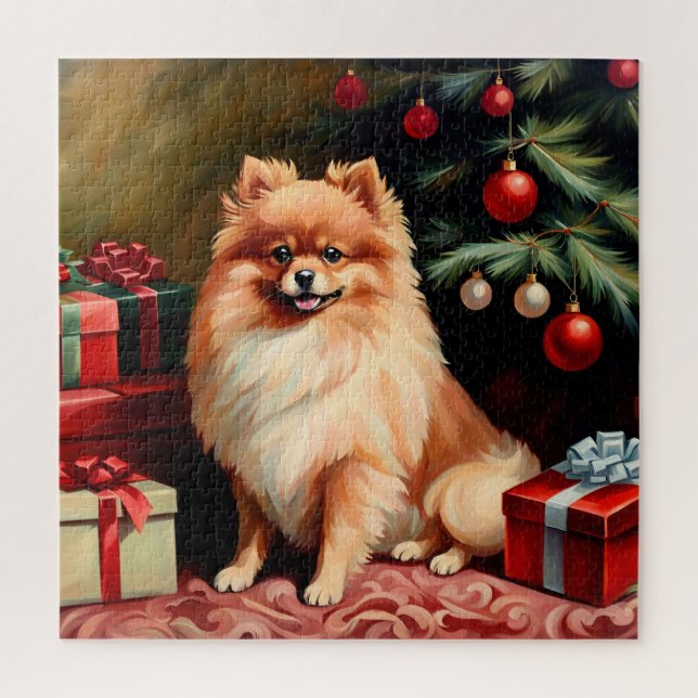 Pomeranian Christmas Jigsaw Puzzle (Vertical)