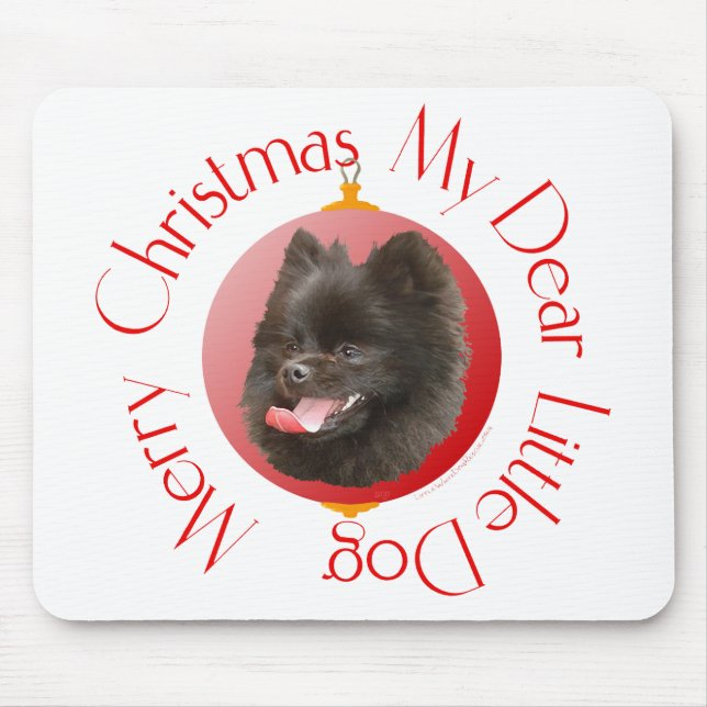 Pomeranian Christmas Mouse Pad (Front)