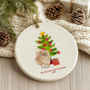 Pomeranian Christmas Ornament