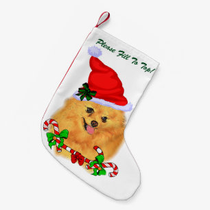 Pomeranian Christmas Small Christmas Stocking