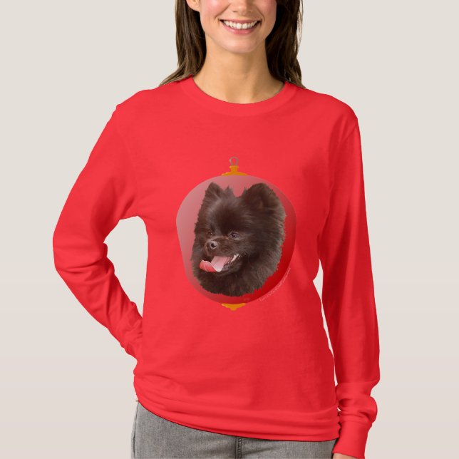 Pomeranian Christmas T-Shirt (Front)