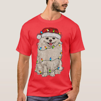 Pomeranian Christmas Tree Light Pajama Dog Lover X T-Shirt