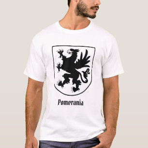 Pomeranian Coat of Arms Black and White Heraldic T-Shirt